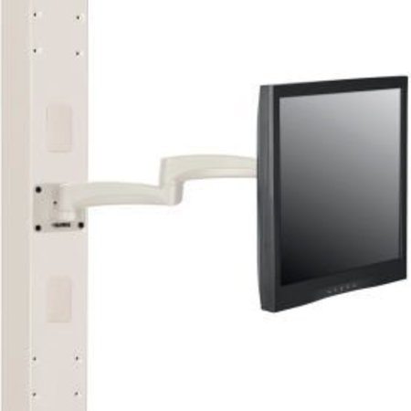 GLOBAL EQUIPMENT Fixed Height LED/LCD Monitor Wall Mount Arm with VESA Plate, Beige 436945ABG